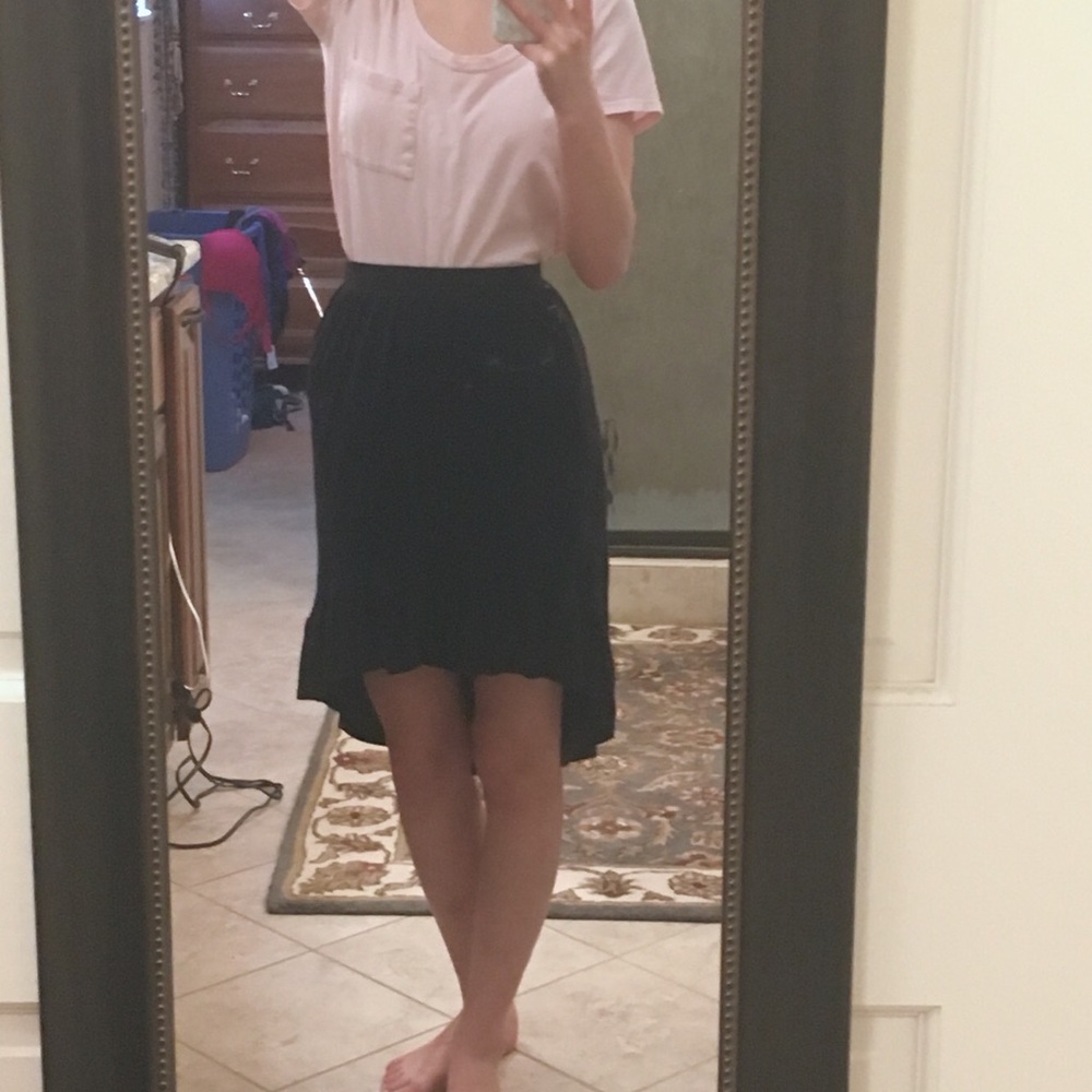 High Low Black Skirt